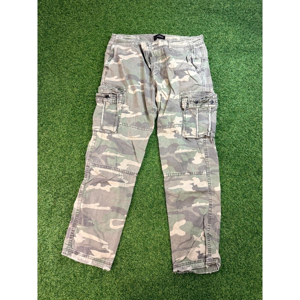 No Boundaries Camouflage  Cargo Pants Men's 36x32 Multicolor Cotton Straight Leg